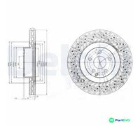 DELPHI 2 X BRAKE DISC BG9057 FOR MERCEDES-BENZ