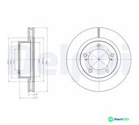 DELPHI 2 X BRAKE DISC BG9067