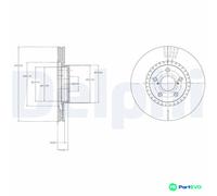 DELPHI 2 X BRAKE DISC BG9074 FOR LEXUS