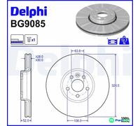 DELPHI 2 X BRAKE DISC BG9085 FOR VOLVO