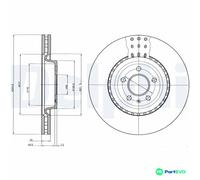 DELPHI 2 X BRAKE DISC BG9110C FOR AUDI