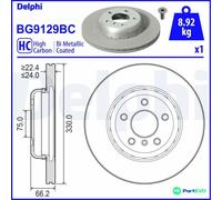 DELPHI 2 X BRAKE DISC BG9129BC FOR BMW