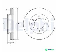 DELPHI 2 X BRAKE DISC BG9140C