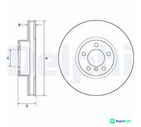 DELPHI 2 X BRAKE DISC BG9141C FOR BMW