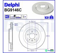 DELPHI 2 X BRAKE DISC BG9146C FOR LAND ROVER