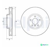 DELPHI 2 X BRAKE DISC BG9156C FOR BMW