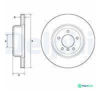 DELPHI 2 X BRAKE DISC BG9162C FOR BMW