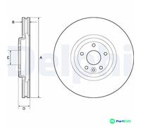 DELPHI 2 X BRAKE DISC BG9167C