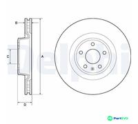 DELPHI 2 X BRAKE DISC BG9173C FOR AUDI