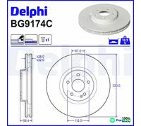 DELPHI 2 X BRAKE DISC BG9174C