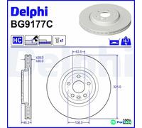 DELPHI 2 X BRAKE DISC BG9177C