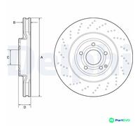 DELPHI 2 X BRAKE DISC BG9192C FOR MERCEDES-BENZ