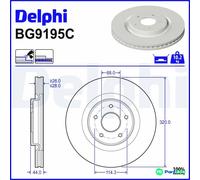 DELPHI 2 X BRAKE DISC BG9195C