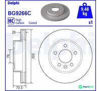 DELPHI 2 X BRAKE DISC BG9266C