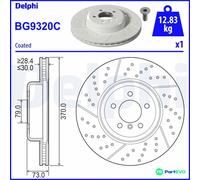 DELPHI 2 X BRAKE DISC BG9320C FOR BMW