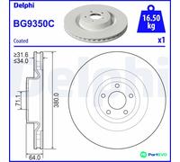 DELPHI 2 X BRAKE DISC BG9350C FOR FORD USA