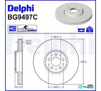 DELPHI 2 X BRAKE DISC BG9497C FOR VOLVO