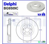DELPHI 2 X BRAKE DISC BG9509C