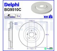 DELPHI 2 X BRAKE DISC BG9510C