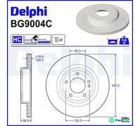 DELPHI 2 X BRAKE DISC BG9604C FOR MERCEDES-BENZ