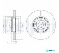 DELPHI 2 X BRAKE DISC BG9687 FOR RENAULT