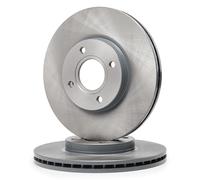 2x DELPHI Brake Discs Front 44mm Height Fits Ford B-Max Fiesta Tourneo Courier