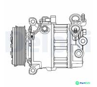 DELPHI AIR CONDITIONING COMPRESSOR CS20512 FOR FORD VOLVO