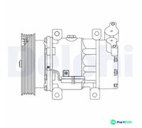 DELPHI AIR CONDITIONING COMPRESSOR CS20523 FOR NISSAN RENAULT