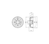 DELPHI BF324 Brake Drum Rear Fits Citroën AX Saxo Mega Club Peugeot 106