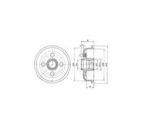DELPHI BF329 Brake Drum Rear Fits Ford Courier Escort Escort Classic Mazda