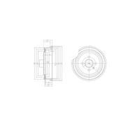 DELPHI BF367 Brake Drum Rear Fits Opel Astra Astra Classic Combo Vauxhall