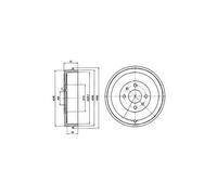 DELPHI BF379 Brake Drum Rear Fits Alfa Romeo Cadillac Citroën Fiat Lancia
