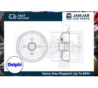 Delphi Brake Drum BF468 Rear – Fits Ford Escort, Fiesta, Ka, Courier