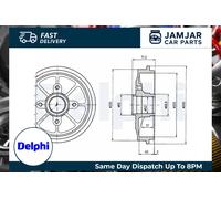 DELPHI BF484 Brake drum