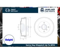 Delphi BF627 Brake Drum Rear Axle Braking Replacement Fits Ford Fiesta