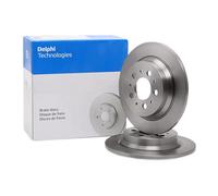 Genuine Delphi Rear Solid Brake Discs Set Pair - BG3515