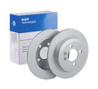 x2 Rear Brake Disc BG3662C Fits Mini Mini Clubman Mini Clubvan Solid Coated