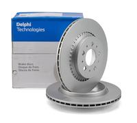 Delphi BG3782C 308mm Rear Coated Brake Disc Set for Volvo XC90 NEW