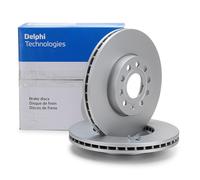 2X Brake Disc DELPHI Fits VW Beetle Caddy Estate SKODA AUDI SEAT 1J0615301