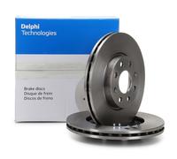 Delphi BG4004 Front Brake Disc Set 257mm For Vauxhall Adam Corsa Fiat 93197241