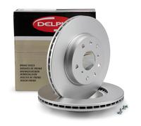 x2 Front Brake Disc Delphi BG4093C Fits Fiat Mitsubishi Suzuki Sedici L300 SX4