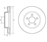 DELPHI BG4642 Brake disc