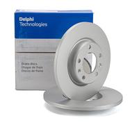 Delphi BG4661C Rear Brake Disc Set 268mm Coated for Vauxhall Citroen Peugeot DS