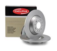 2x DELPHI BG4751C Brake Discs Rear For Audi A3 Q3 TT Piaggio Seat Skoda VW