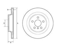DELPHI BG4778C Brake Disc Pair Rear Vented and Coated Fits BMW 1 Series X1 Mini