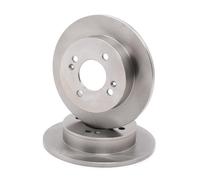 x2 Rear Brake Disc Delphi BG4917C Fits Hyundai i10 Braking System Solid Coated