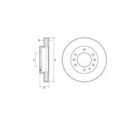 DELPHI BG9140C Brake Disc Front 61mm Height Replacement Fits Ford Ranger