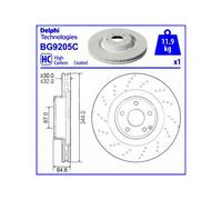 DELPHI BG9205C Brake Disc Front 64.6mm Height Fits Mercedes-Benz E-Class SLC SLK