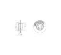 DELPHI BG9773 Brake Disc Front Left N/S Passenger For Porsche Cayenne VW Touareg