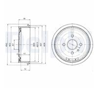 DELPHI BF102 Brake drum